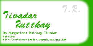 tivadar ruttkay business card